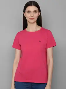 Allen Solly Woman Women Pink Solid T-shirt