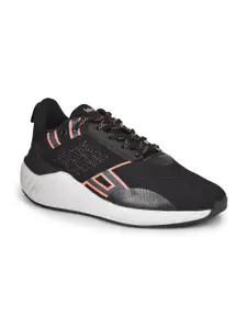 Liberty Men Black Mesh Running Non-Marking Shoes