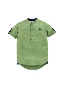 TONYBOY Boys Olive Green Premium Casual Shirt