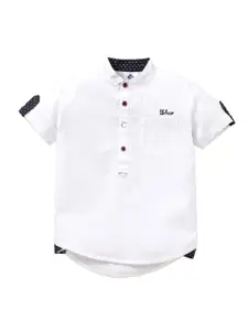 TONYBOY Boys Off-White Premium Pure Cotton Casual Shirt