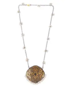 CURIO COTTAGE Gold-Toned Silver-Plated Oxidised Necklace