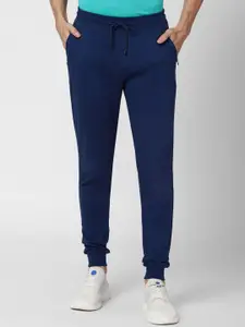 Peter England Men Navy Blue Solid Joggers