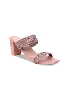 Glitzy Galz Pink Block Heels