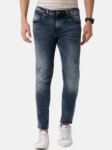 Voi Jeans Men Blue Slim Fit Mildly Distressed Heavy Fade Jeans
