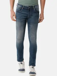 Voi Jeans Men Blue Skinny Fit Heavy Fade Jeans