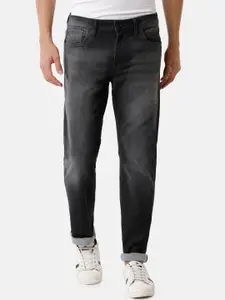 Voi Jeans Men Black Slim Fit Heavy Fade Jeans