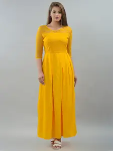 IQRAAR Yellow Maxi Dress