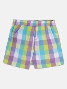 United Colors of Benetton Girls Multicoloured Checked Shorts