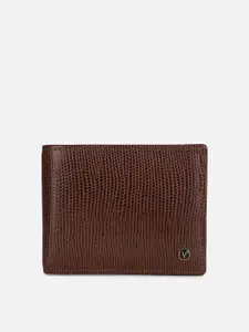 Van Heusen Men Brown Leather Two Fold Wallet