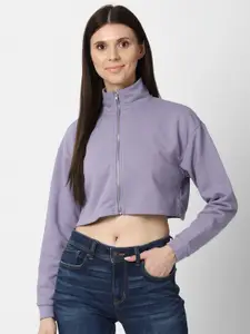 FOREVER 21 Women Purple Sweatshirt