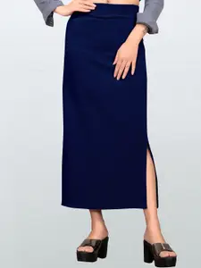 Wuxi Navy Blue Solid Saree Shapewear