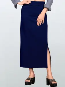 Wuxi Women Blue Solid Saree Shapewear