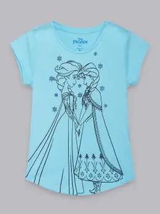 Kids Ville Frozen Printed Tshirt For Kids Girls
