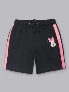 Kids Ville Girls Black Mickey & Friends Shorts