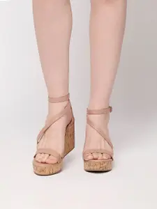 20Dresses Pink PU Party Block Sandals