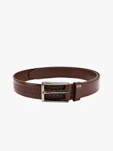 BuckleUp Men Tan Textured Leather Belt