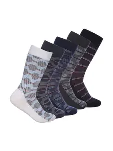 VINENZIA Men Pack of 5 Assorted Calf Length Socks