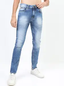 HIGHLANDER Men Blue Slim Fit Clean Look Heavy Fade Stretchable Jeans