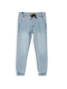 Urbano Juniors Boys Blue Jaguar Slim Fit Heavy Fade Stretchable Jeans