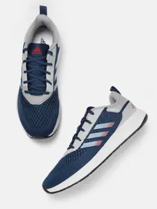 ADIDAS Men Blue Woven Design Dezmer Running Shoes