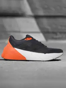 ADIDAS Men Navy Blue & Black Woven Design Adistar Running Shoes