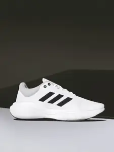 ADIDAS Men White Woven Design Response Running Shoes