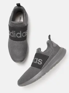 ADIDAS Men Grey Woven Design Lite Racer Adapt 4.0 Running Shoes