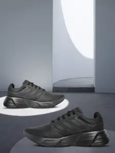 ADIDAS Men Black Solid Woven Design Galaxy 6 Running Shoes