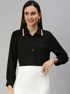 SHOWOFF Women Black Comfort Casual Shirt