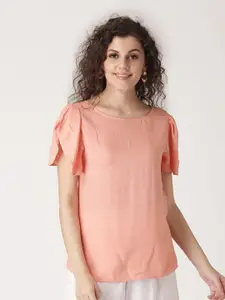 DIVA WALK EXCLUSIVE Peach-Coloured Extended Sleeves Top