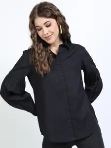 Tokyo Talkies Women Black Casual Shirt
