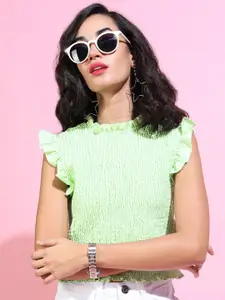 Tokyo Talkies Gorgeous Green Solid Top
