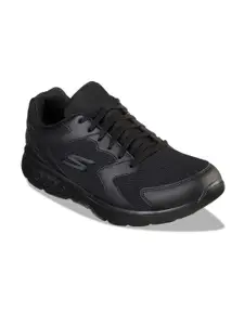 Skechers Men Black Mesh Running Non-Marking Shoes