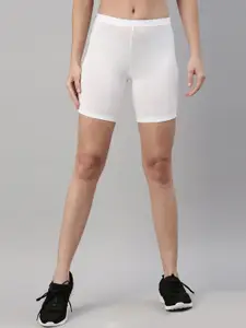 TWIN BIRDS Women White Solid Shorts