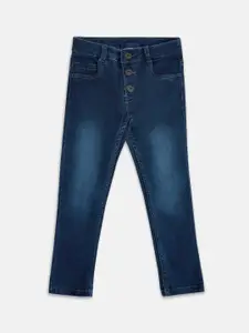 Pantaloons Junior Girls Navy Blue Light Fade Jeans