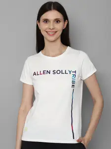 Allen Solly Woman Women White Typography Printed T-shirt