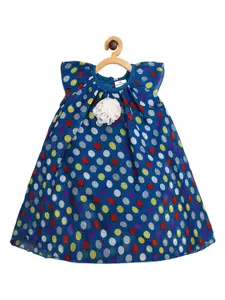 Creative Kids Blue Floral Layered A-Line Dress