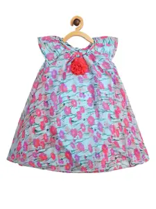 Creative Kids Pink Floral Layered A-Line Dress
