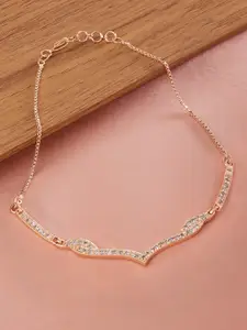 AMI Rose Gold & White Rose Gold-Plated Necklace