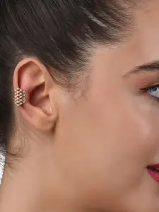 AMI Rose Gold Cubic Zirconia Contemporary Studs Earrings