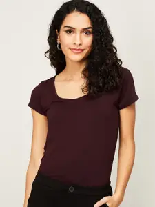 CODE by Lifestyle Burgundy Knitted Top