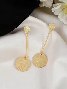 Silvermerc Designs Gold-Toned Contemporary Drop Earrings