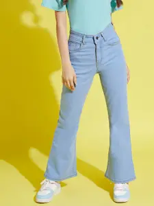 Noh.Voh - SASSAFRAS Kids Noh Voh - SASSAFRAS Kids Girls Blue Bootcut High-Rise Jeans