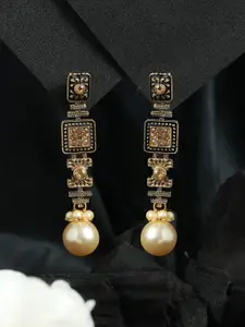 Priyaasi Gold-Plated  Contemporary Drop Earrings