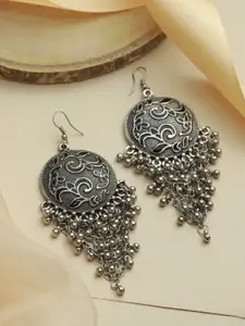 Priyaasi Silver-Plated Contemporary Drop Earrings