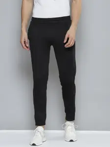 Alcis Men Black Solid Slim Fit Running Track Pants