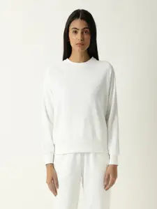 ARTICALE Women Off White Sweatshirt