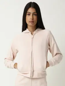 ARTICALE Women Pink Hooded Sweatshirt