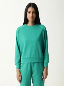 ARTICALE Women Green Sweatshirt