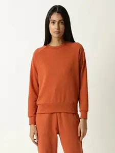 ARTICALE Women Orange Sweatshirt